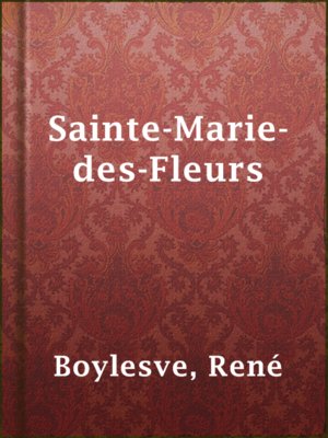 cover image of Sainte-Marie-des-Fleurs